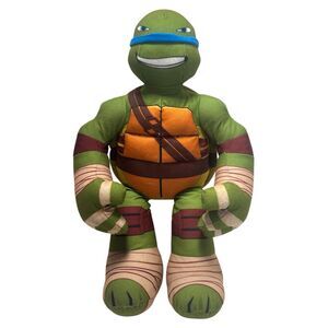2013 Teenage Mutant Ninja Turtle Leonardo Talking Plush 17” Tested Works
